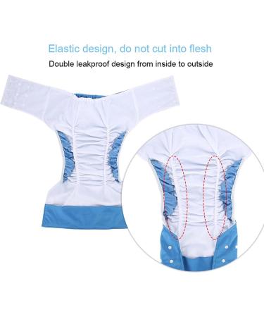 Washable Adult Diaper for Incontinence Care | Adjustable & Easy-Dry Cloth Diaper Cover - Dark Blue - Buy Online on SooperMarket.com