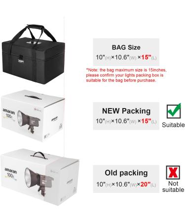 FOMITO Carry Bag for Aputure LED Video Lights 100d, 100x, 200d, 200x - Protective Case for Amaran Series - Buy Online on SooperMarket.com