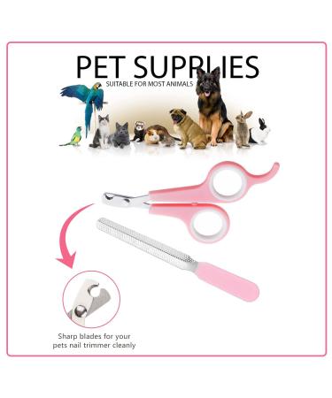 Crafterlife Small Animal Pet Grooming Kit - Shedding Slicker Brush, Massage Glove, Comb, Nail Clipper Trimmer - for Rabbit, Puppy, Kitten, Guinea Pig, Hamster, Ferret (Pink) - Buy Online on SooperMarket.com