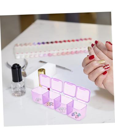 ABOOFAN 3 Sets Nail Art Storage Box Nail Jewelry Manicure Accessories Holding Ornament Container Ornament Storage Bin Nail Organizer Makeup Drawer Dip Powder Organizer Grid Spare Parts Abs - Buy Online on SooperMarket.com