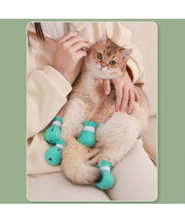 Premium 4-Pack Anti-Scratch Silicone Cat Boots | Adjustable Paw Protection for Bathing & Grooming | Rosa Cat Paw Cover Type 1 - Buy Online on SooperMarket.com