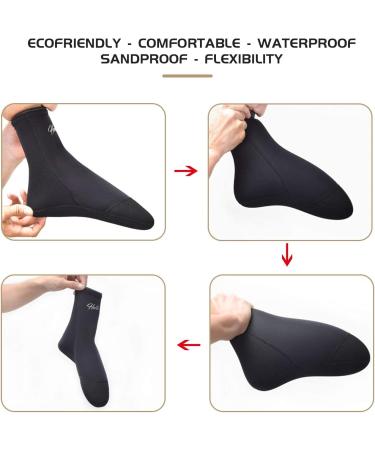 Hevto Diving Fins Socks 3/5mm Neoprene GBS | Sand Proof Beach Swim Socks | XS-3mm - Buy Online on SooperMarket.com