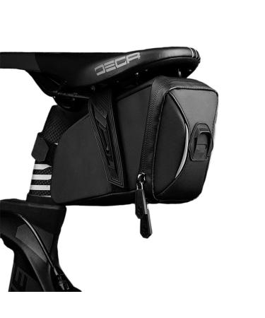 Cool Change Bike Saddle Bag Under Seat, Waterproof Bicycle Seat Bag Bike Seat Pack Bag with Adjustable Straps for Folding Bike Road Bike and MTB