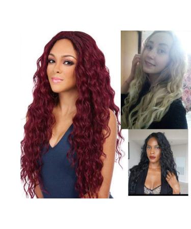 European and American curly hair wigs corn hot red long curly fluffy European and American wig womenLight Brown Light Brown