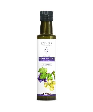 Essences Bulgaria Organic Grape Seed Oil 250ml | 100% Natural Cold-Pressed Oil | Extra Premium Quality | Excellent Taste | Dips | Salads | No Additives or Preservatives | Non-GMO | Vegan (Grape Seed)