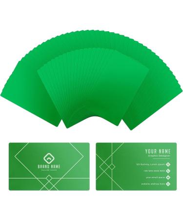 Green Metal Business Cards Laser Engraving Blanks 60 PCS Sublimation Metal Cards Aluminum Blanks for Engraving  DIY  Gift Cards  Office Name Cards (3.38'' x 2.12'' x 0.007'') - Buy Online on SooperMarket.com