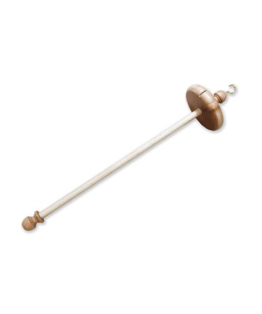Happy Classy Drop Spindle Classic Style Top Whorl Yarn Spinning Hand Made 14" Clear