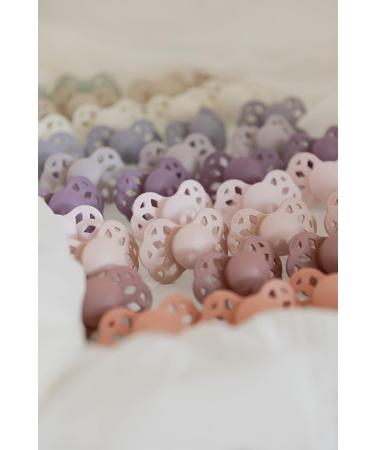 BIBS Infinity Anatomical Pacifier 2-Pack - BPA-Free Silicone Suction Set - Made in Denmark - Size 1 (0-6 Months) - Ivory/Blush - Buy Online on SooperMarket.com