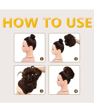 Norhogo Messy Hair Buns Extensions Curly Wavy Hair Extension Curly Wavy Messy Synthetic Bun Hairpiece for Women Thick Hair Pieces Wavy Curly Ponytail (Dirty Blonde) - Buy Online on SooperMarket.com