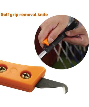 HEADLEY TOOLS Golf Grip Removal Hook Blade Utility Knife Set - 7 Hook Blades & 1 Handle - Regripping Golf Clubs - Orange - Buy Online on SooperMarket.com