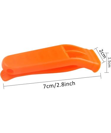 AUGSUN 10 Pcs Safety Whistle with Lanyard - Marine Grade Plastic Whistle for Emergencies, Orange - Buy Online on SooperMarket.com