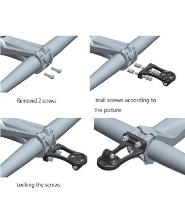 Wileosix Out Front Bike Mount for Wahoo Elemnt Bolt, Mini with GoPro & Light Adapter - Black - Buy Online on SooperMarket.com