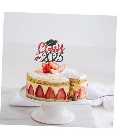 Warmhm 6pcs 2023 cake supplies party supplies top hat dessert decorations Insert card cupcake decors graduation cupcake topper 2023 props grad cake decorations paper cup - Buy Online on SooperMarket.com
