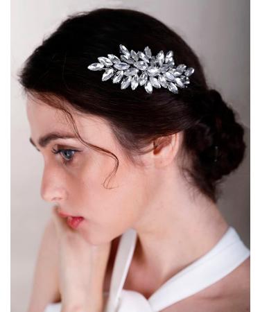 Chargances Crystal Bridal Hair Comb - Gold Wedding Rhinestone Hair Side Clip for Bride, Handmade Hair Accessory for Wedding & Prom - Buy Online on SooperMarket.com