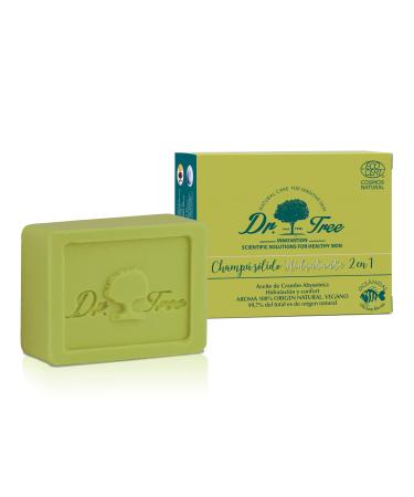 Dr.Tree 2 in 1 moisturizing solid shampoo biological festival shampoo + conditioner maintains and moistened intensively all hair types 99% natural ingredients ecocert 75 gr
