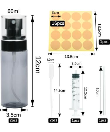 Dkbt Spray Bottle Set - 4 Pack Small 60ml White Fine Mist Atomizers - Empty Plastic Mini Spray Bottles for Perfume & Water - Ideal for Travel - Buy Online on SooperMarket.com