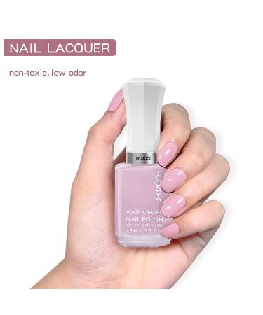 Non Toxic Peel Off Nail Polish Set - Quick Dry Water-Based Lacquer for Women & Kids - 4 Colors with Base Coat & Top Coat - 5 Bottles 0.5 fl oz - Buy Online on SooperMarket.com