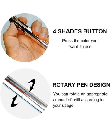 1/3PCS 4 In1 Eyebrow Contour Highlight Pen 4 in 1 Makeup Pen Waterproof Defining Highlighting Brow Pen Rotating Eyebrow Pencil Portable Eye Beauty Makeup Tool Gifts for Birthday Christmas 02# - Buy Online on SooperMarket.com
