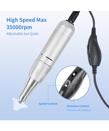 Professional 35000 RPM Portable Electric Nail Drill Machine Kit for Manicure and Pedicure | Includes Sanding Bands for Acrylic Gel Nails - 1 Count - Buy Online on SooperMarket.com
