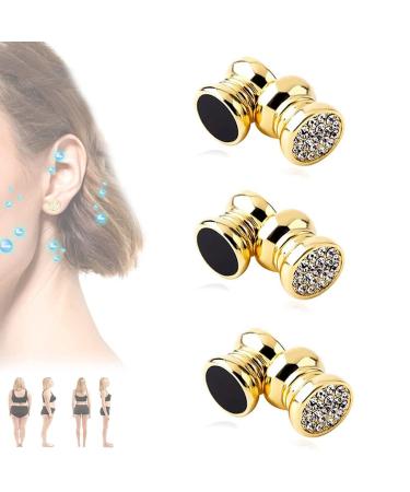 WDSA 3Pcs Kyana Lympha-Circurl Magnetic Ear Ornament Lympha-Circurl Magnetic Ear Ornament Magnetic Acupressure Slimming Earrings Non Piercing Acupressure Earrings for Weight Loss