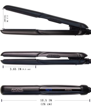 ANGENIL Argan Oil 2-in-1 Hair Straightener & Curler | Professional Portable Flat Iron | 1 Inch Dual Voltage LCD Display | Pink - Buy Online on SooperMarket.com