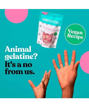 Vegan Sweets CANDY KITTENS SOUR WATERMELON Packed With Fruit Juice & Natural Ingredients Big Flavours From Little Kittens Vegetarian Sweets - 500g Sweet Bag Sour Watermelon 500g (Pack of 1) - Buy Online on SooperMarket.com