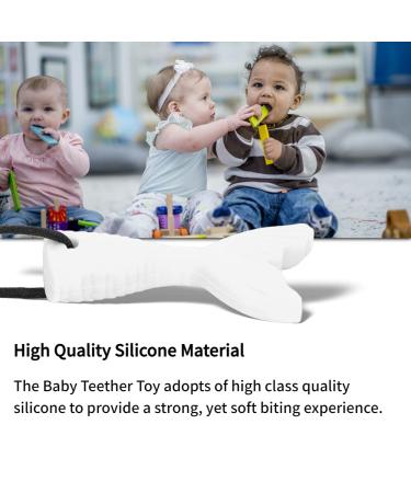 Silicone Fish Tail Baby Tooth Chew Necklace Teether Stick for Boys Girls (5 pack) - Buy Online on SooperMarket.com
