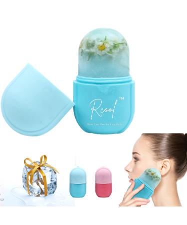 Rcool Ice Face Roller & Gua Sha Face Massager Facial Beauty Ice Roller Skin Care Tools Skin Care Products-for Face&Eyes Remove Fine Lines Shrink Pores Reduce Acne and Lubricate The Skin. (Blue)