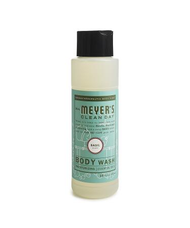 Mrs. Meyer's Clean Day Body Wash, Basil Scent, 16 ounce bottle Pack of 3
