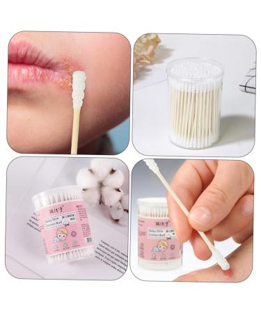 Organic Cotton Baby Swabs - Beavorty 2 Boxes - 7.3X0.4X0.4CM - White - Household Cleaning Tool for Baby and Home - Buy Online on SooperMarket.com