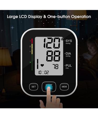CARMAS Blood Pressure Monitor Upper Arm with Large Cuff - Large LCD Display, Automatic Machine, 240 Memory Sets (Black) - Buy Online on SooperMarket.com