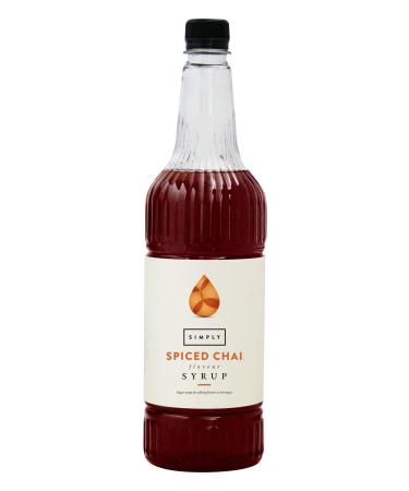 Simply Spiced Chai Syrup Vegan & Nut Free Flavoured Syrup for Coffee Cocktails & Baking (1 Litre)