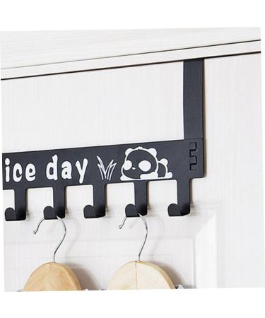 PRETYZOOM Over Door Clothes Hanger Rack Hook up On The Door Coat Rack medium Black - Buy Online on SooperMarket.com