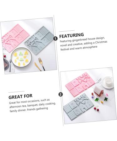 Cabilock 12 Pcs Cake Baking Tools Silicone Molds House Cookie Home Tools Christmas Cake Mold Manual Dessert - Buy Online on SooperMarket.com