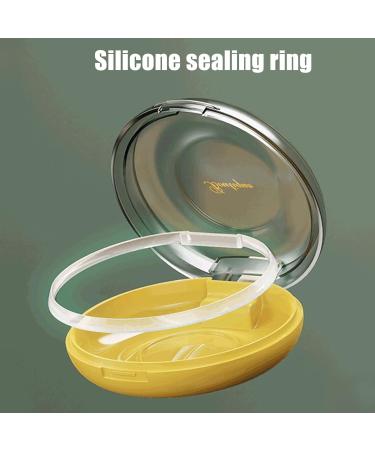 Orthodontic Retainer Case with Cleaning Brush - Yellow Mouthpiece Holder for Adults & Kids - Perfect for School Travel & Home - 8cm Diameter - Buy Online on SooperMarket.com