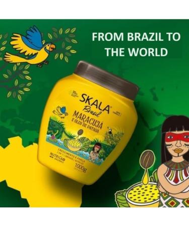 Skala Passion Fruit & Patau Oil Hair Care 1000g - Brazilian Treatment Cream Sulfate & Paraben Free Includes Free Comb - International Shipping Available - Buy Online on SooperMarket.com