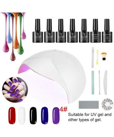 UV LED Gel Nail Set Dekaim UV LED Gel Nail Art Set 36W UV Gel Dryer Light Top&Base Manicure Set(4#) - Buy Online on SooperMarket.com