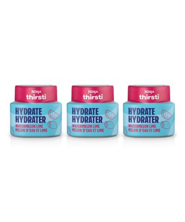 Ninja Thirsti HYDRATE Watermelon Lime Flavoured Water Drops with electrolytes and contain 0 calories* 0 sugar* (*per 12oz classic serving). Turn water into refreshing fruit-flavored sparkling or still drinks with Ninja Thirsti Hydrate Flavoured Water Drop