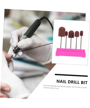 Anneome 1 Set Nail Sand Ring Cap Nail Cuticle Drill Bit Nail File Bits Portable Drill Kit U as Acrilicas Nail Salon Accessory Nail Drill Bits Pro Tools Foot Head Box 8x6cm Rosy - Buy Online on SooperMarket.com