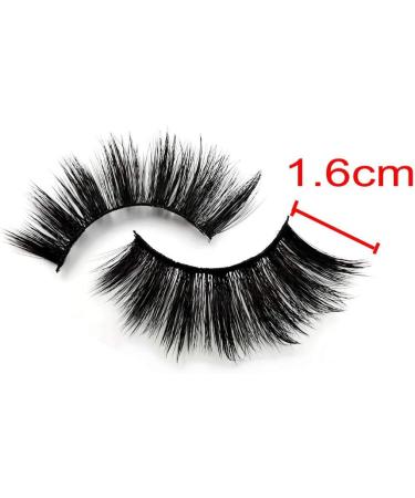 JZK 8 pairs 1.6cm long thick fluffy 3D false eyelashes set reusable fake mink eye lashes with eyelash applicator tweezers G106 G106 1.6cm - Buy Online on SooperMarket.com