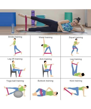 Wllhyf Resistance Tapes - 5 Levels of Elastic Exercise Bands for Muscle Building Yoga Home Fitness Pilates Strength Training & Physiotherapy for Men & Women - Buy Online on SooperMarket.com