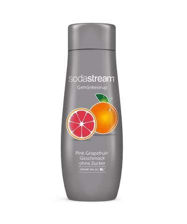 Sodastream syrup pink grapefruit without sugar 1x bottle results in 9 liters of finished drink prepared for seconds and always fresh 440 ml