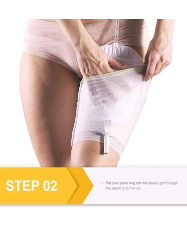 2 Pcs Urine Bag Fixing Sleeve Urine Catheter Bag Holder Catheter Bag Cover Fiber Blends with Outer Stitching Washable and Reusable Weiß Large - Buy Online on SooperMarket.com