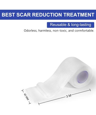 Silicone Scar Sheets 1.6x120 - Scar Removal Tape for Burn, Acne, C-Section & Surgery - Reusable & Washable - Buy Online on SooperMarket.com