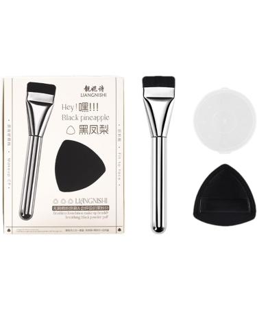 Cosmetic Applicator - Thin Brushes with Sponge Tip and High Makeup Brush Sets Base Brush Super Slim Foundation Brush with Flat Head and Sponge Blending Brush for Liquid Fo - Buy Online on SooperMarket.com