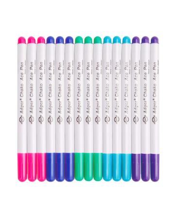 YsesoAi 15-Count 5 Color Disappearing Erasable Ink Fabric Marker Pen for Tailor's Chalk Gel pens Sewing Tools (3Pcs Each Color)