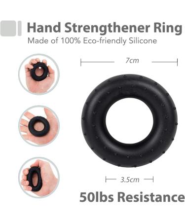 Grip Strength Trainer Kit: Hand Trainer Finger & Wrist Coach Forearm Training Equipment - Gyroball Gray & Black for Stress Relief - Buy Online on SooperMarket.com