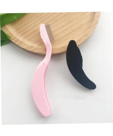 WOFASHPURET Curved Eyebrow Comb eyebrow comb plastic handle eyebrows comb plastic handle eyelash comb fold beauty Gentle Reminder - Buy Online on SooperMarket.com