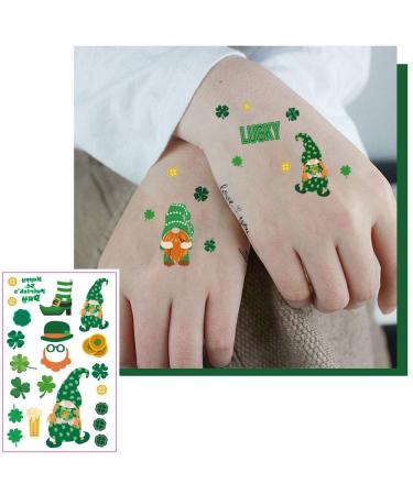 St. Patrick's Day Temporary Tattoo Stickers - 150 Pcs Shamrock, Irish Flag & Clover Body Art for Party Favors (9 Sheets) - Buy Online on SooperMarket.com