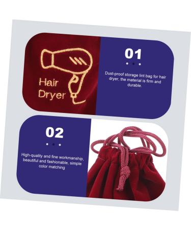 Beavorty 4pcs Storage Bag Bag Organizer Flannel Drawstring Bags Outdoor Hair Dryer Bags Cosmetic Bag - Buy Online on SooperMarket.com